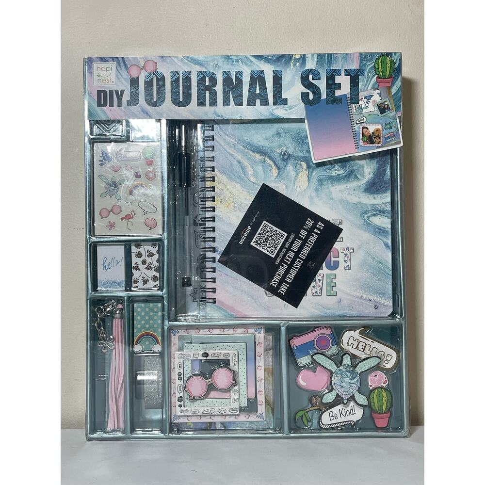 Hapi Nest DIY Journal Set Scrapbook kit Stationary Craft Planner Set NWT